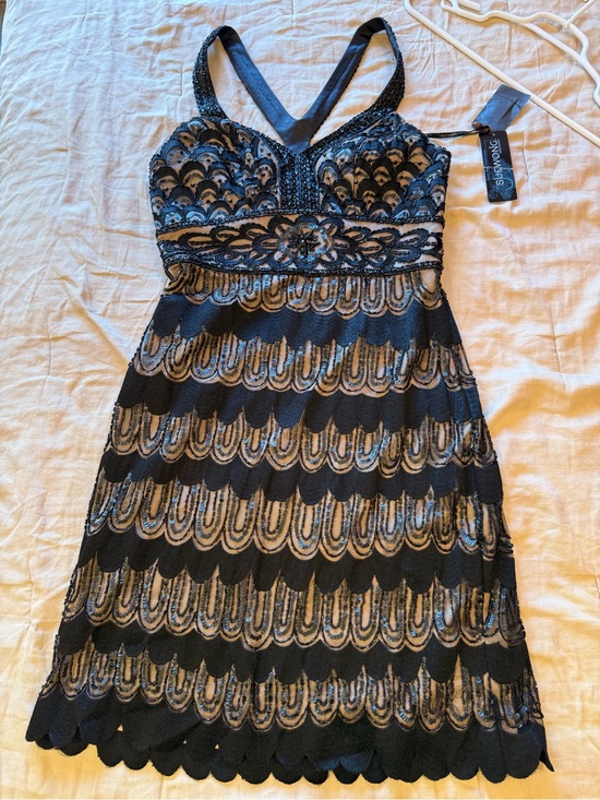 Sue Wong Dresses & Skirts - Sue Wong Black Nude Embellished Y-Back Dress 10